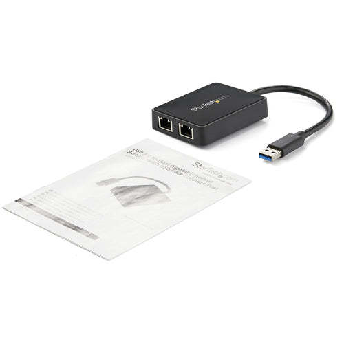 Gigabit Ethernet Adapter StarTech.com USB 3.0 Dual Port 5000 Mbit/s Wired - USB32000SPT