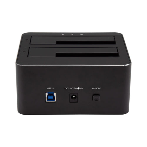 Dual-Bay USB 3.0 SATA Hard Drive Docking Station 10TB Hot-Swap
