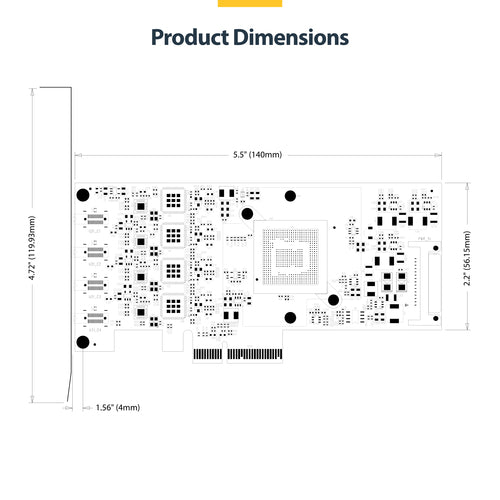 4-Port USB Type-C PCIe Expansion Card 10Gbps Red