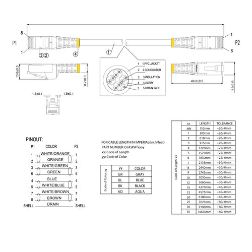 StarTech.com 6ASPAT750CMBK networking cable