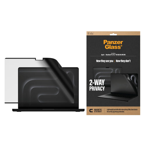 PanzerGlass ® Magnetic 2-Way Privacy Film Screen Protector MacBook Pro 14.2" M5 | M4 | M3 | M2 | M1