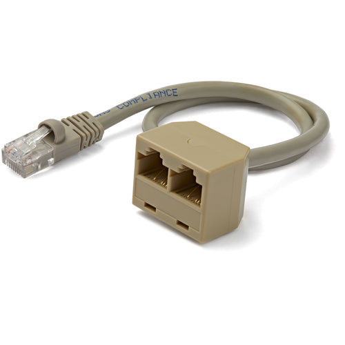 RJ45 Splitter StarTech.com 2-to-1 Ethernet Connector Cat5e 0.33m