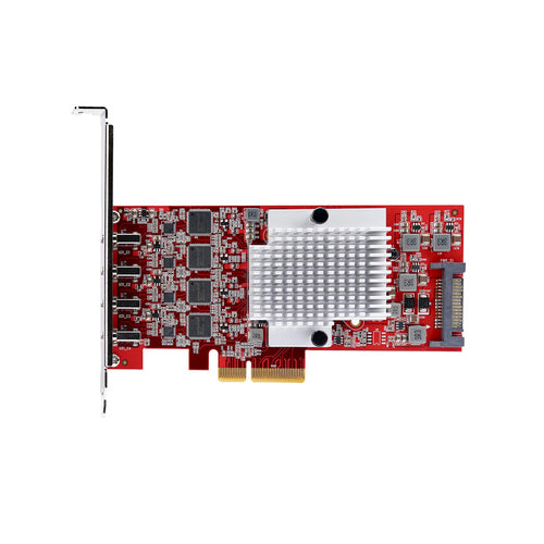 USB PCIe Card StarTech 4-Port USB-C 10Gbps Expansion Windows/Linux/macOS - P10Q4C-USB-CARD