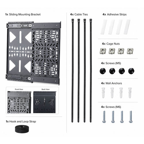 TV Mount StarTech.com 1S-AV-WALL-MOUNT 22lb Max Behind-TV Wall Mount Sliding Design - 1S-AV-WALL-MOUNT